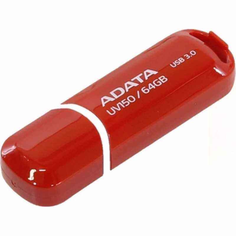 MEMORIE USB 3.2 ADATA 64 GB- cu capac- carcasa plastic- rosu- AUV150-64G-RRD (include TV 0.02 lei)