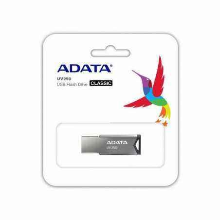 MEMORIE USB 2.0 ADATA 16 GB- clasica- carcasa aluminiu- argintiu- AUV250-16G-RBK (include TV 0.02 lei)