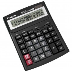 Calculator de birou CANON- WS1610T- ecran 16 digiti- alimentare solara si baterie- negru- include TV 0.1 lei -BE0696B001AA
