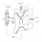 SUPORT de perete LOGILINK- pt 1 TV/monitor plat- diag. max 42 inch- inclinare- pivotare- max 25 Kg- BP0007