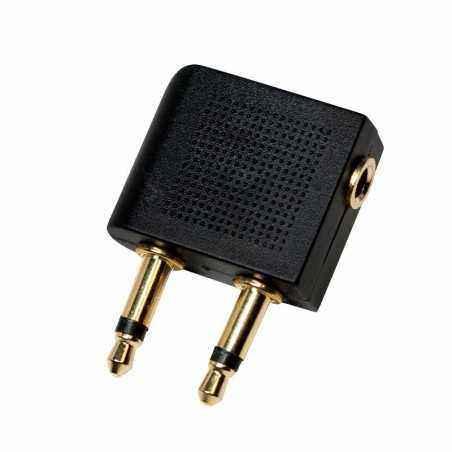 ADAPTOR audio LOGILINK convertor stereo (2 x 3.5 mm jack T la 1 x 3.5 mm jack M)- negru- CA1089 (include TV 0.06 lei)