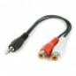 CABLU audio GEMBIRD Splitter (3.5 jack to 2 x stereo socket)- 20cm CCA-406 (include TV 0.06 lei)