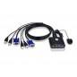 SWITCH KVM ATEN control 2 PC la 1 KVM- conector tip USB (T) x 4 - VGA (T) x 2- CS22U-A7 (include TV 0.75 lei)