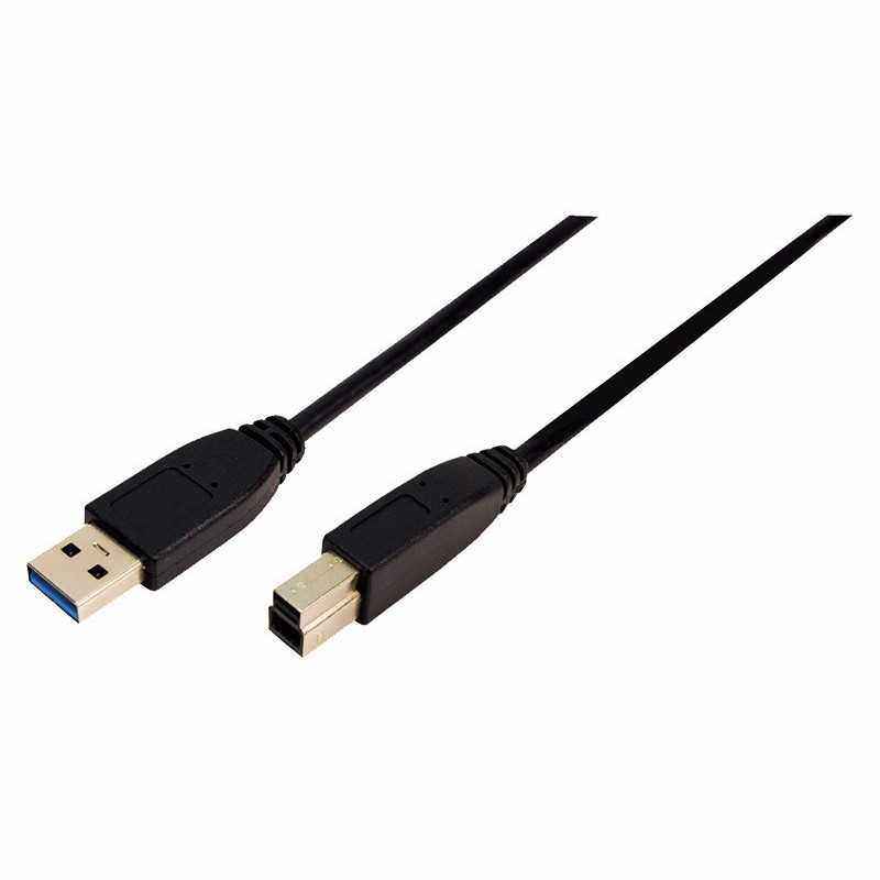 CABLU USB LOGILINK- USB 3.0 (T) la USB 3.0 Type-B (T)- 1m- black- CU0023 (include TV 0.06 lei)