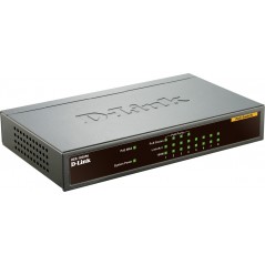 SWITCH PoE D-LINK  8 porturi 10/100Mbps (4 PoE)- IEEE 802.3af- carcasa metalica- DES-1008PA (include timbru verde 1.5 lei)