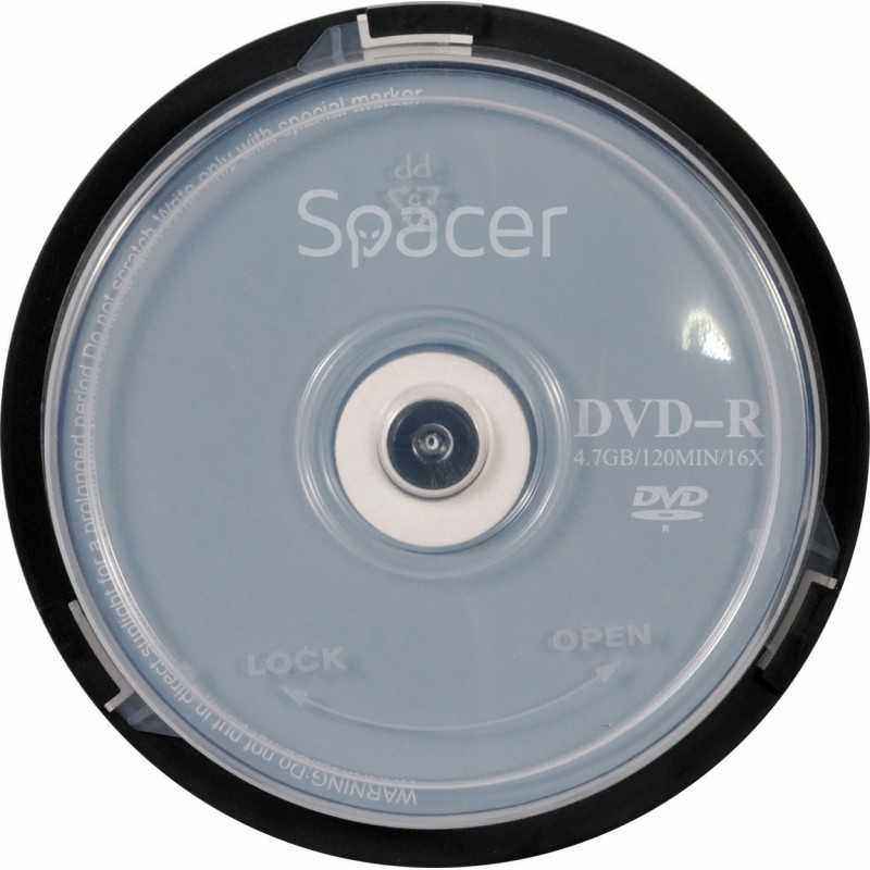 DVD-R SPACER 4.7GB- 120min- viteza 16x- 10 buc- spindle- DVDR10 45501039 / 18842 001 001 / 166557