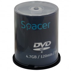 DVD-R SPACER 4.7GB- 120min- viteza 16x- 100 buc- spindle- DVDR100