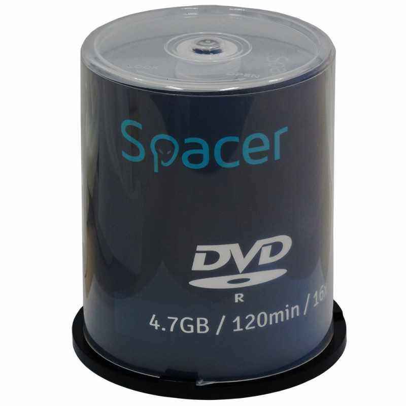 DVD-R SPACER 4.7GB- 120min- viteza 16x- 100 buc- spindle- DVDR100
