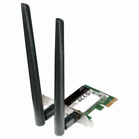 PLACA RETEA D-LINK - intern wireless 2.4 GHz - 5 GHz- PCI-E- port- 867 Mbps- antena externa x 2- DWA-582