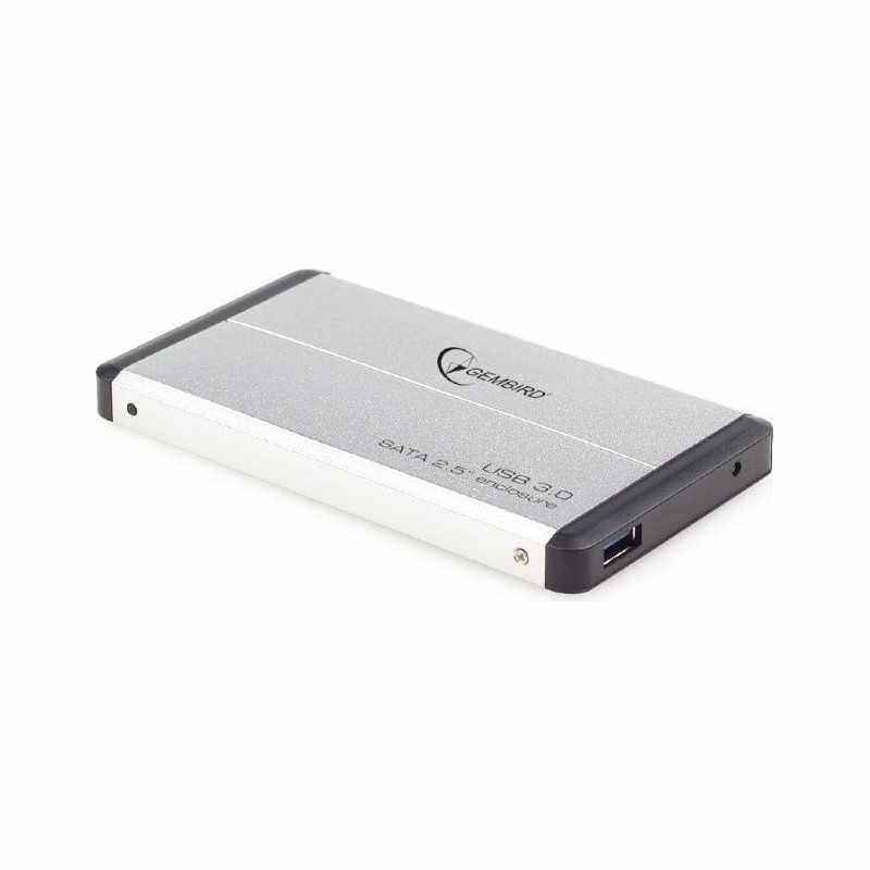 RACK extern GEMBIRD- pt HDD/SSD- 2.5 inch- S-ATA- interfata PC USB 3.0- aluminiu- argintiu- EE2-U3S-2-S (include TV 0.75 lei)