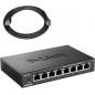 SWITCH D-LINK 8 porturi 10/100Mbps. carcasa metalica- DES-108 (include timbru verde 1.5 lei)