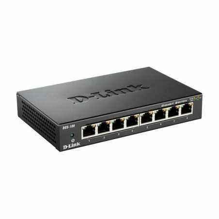 SWITCH D-LINK 8 porturi Gigabit. carcasa metalica- DGS-108 (include timbru verde 1.5 lei)