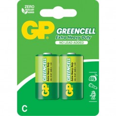 Baterie GP Batteries- Greencell C (R14) 1.5V carbon zinc- blister 2 buc. GP14G-2UE2 GPPCC14KC005 (include TV 0.036 lei)