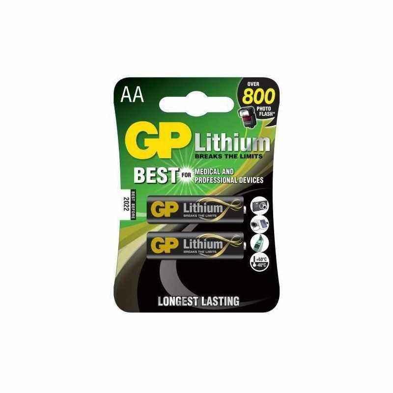 Baterie GP Batteries- Lithium AA (FR6) 1.5V lithium- blister 2 buc. GP15LF-2UE2 GPPCL15LF003 (include TV 0.036 lei)