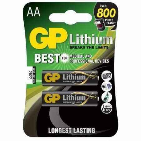 Baterie GP Batteries- Lithium AA (FR6) 1.5V lithium- blister 2 buc. GP15LF-2UE2 GPPCL15LF003 (include TV 0.036 lei)
