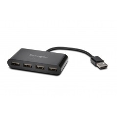 HUB extern KENSINGTON- porturi USB: USB 2.0 x 4- conectare prin USB 2.0- cablu 0.1 m- negru- K39120EU (include TV 0.75 lei)