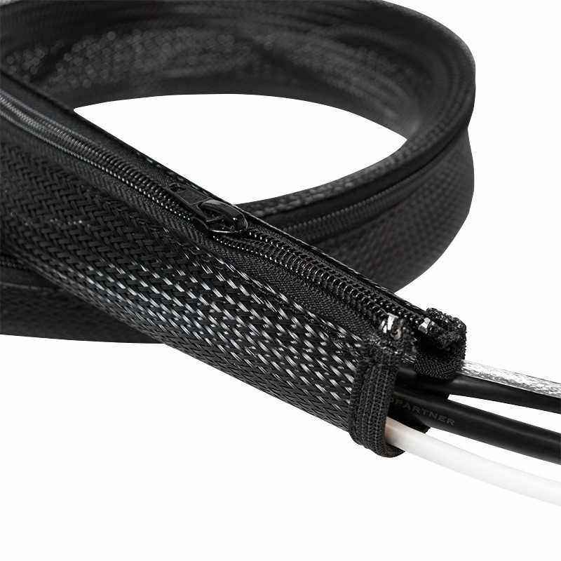 MANSON protectie cabluri LOGILINK- cu fermoar- diametru 35mm- 2m- negru- KAB0049