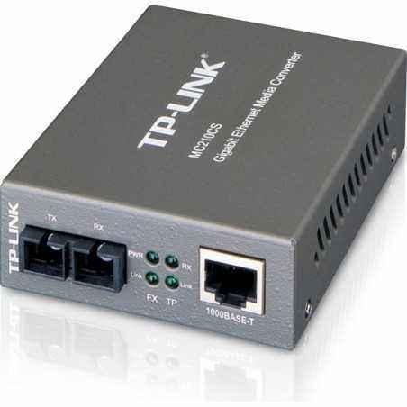 MEDIA CONVERTOR TP-LINK RJ45 1000M la fibra SC single-mode 1000M- Full-duplex- pana la 15Km- montabil in sasiu MC210CS