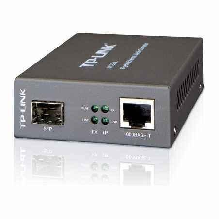 MEDIA CONVERTOR TP-LINK RJ45 1000M la slot SFP 1000M cu suport Module MiniGBIC- montabil in sasiu MC220L