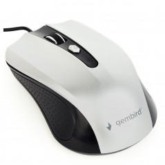 MOUSE GEMBIRD- PC sau NB- cu fir- USB- optic- 1200 dpi- butoane/scroll 4/1- - negru / gri- MUS-4B-01-BS (include TV 0.15 lei)