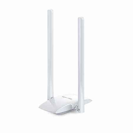 ADAPTOR RETEA MERCUSYS - extern wireless 2.4 GHz- USB 2.0- port- 300 Mbps- antena externa x 2- MW300UH (include TV 0.15 lei)
