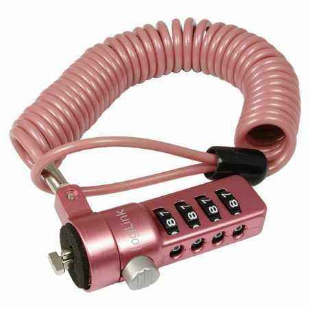 Cablu antifurt laptop- cifru- pink- Logilink NBS007 (include TV 0.75 lei)