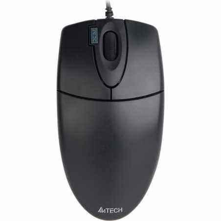 MOUSE A4tech- PC sau NB- cu fir- USB- optic- 1000 dpi- butoane/scroll 4/1- - negru- OP-620D-U1 (include TV 0.15 lei)