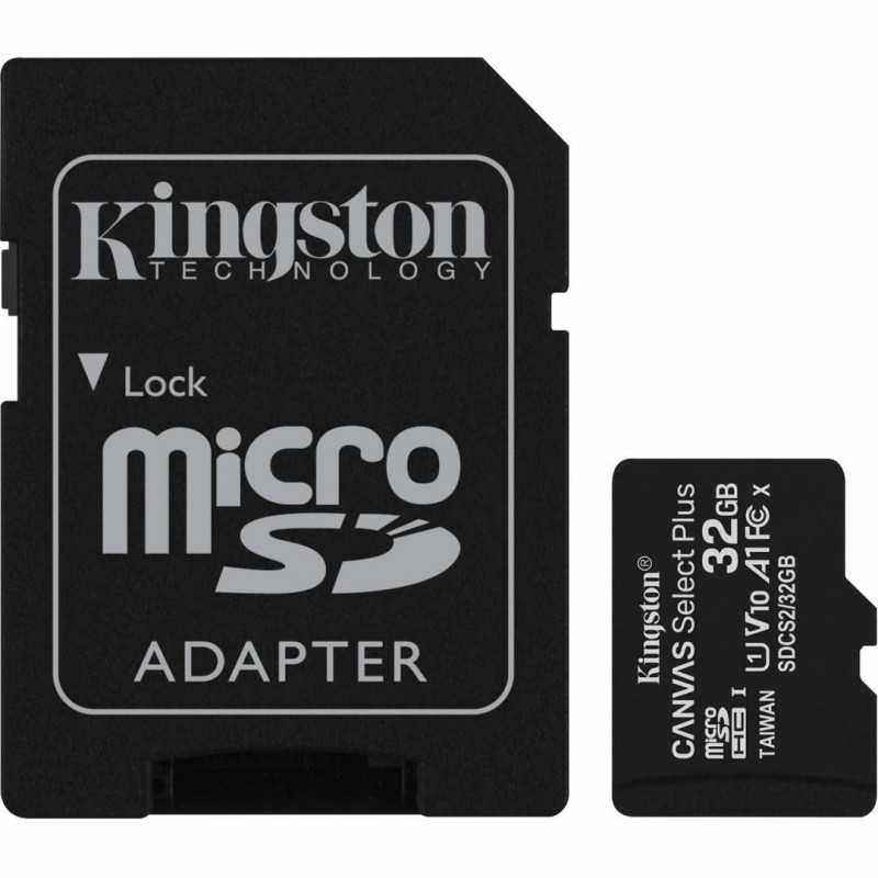 CARD MicroSD KINGSTON- 32 GB- microSDHC- clasa 10- standard UHS-I U1- SDCS2/32GB (include TV 0.02 lei)