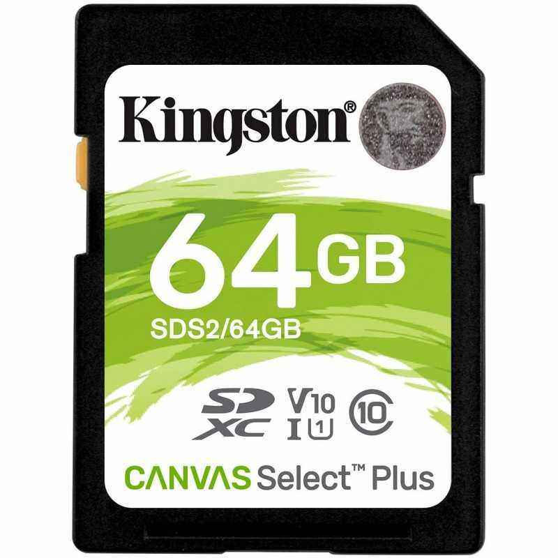 CARD SD KINGSTON- 64 GB- SDHC- clasa 10- standard UHS-I U1- SDS2/64GB (include TV 0.02 lei)