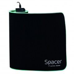MousePAD RGB SPACER gaming- cauciuc si material textil- 900 x 300 x 3 mm- 1.8 m lungime cablu- negru SP-PAD-GAME-RGB-B