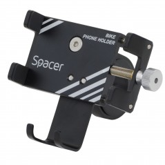 SUPORT Bicicleta SPACER pt. SmartPhone- fixare de ghidon- Metalic- black- cheie de montare- SPBH-METAL-BK