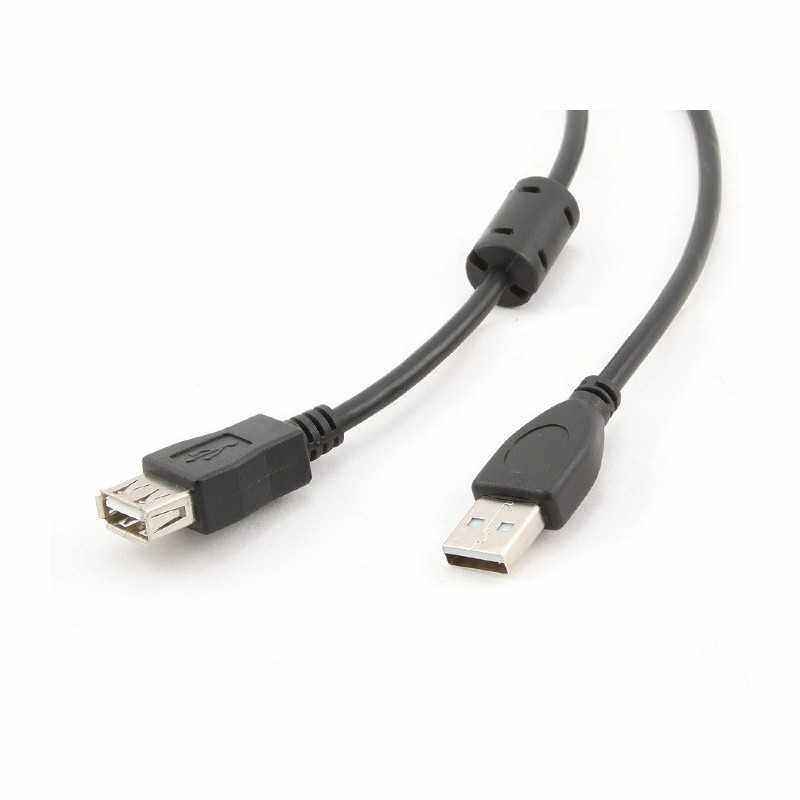 CABLU USB SPACER prelungitor- USB 2.0 (T) la USB 2.0 (M)- 1.8m- black SPC-USB-AMAF6 261903 (include TV 0.15 lei)