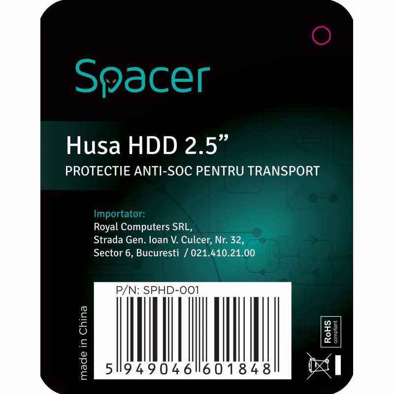 HUSA SPACER- pt HDD- buzunar intern plasa- negru- SPHD-001