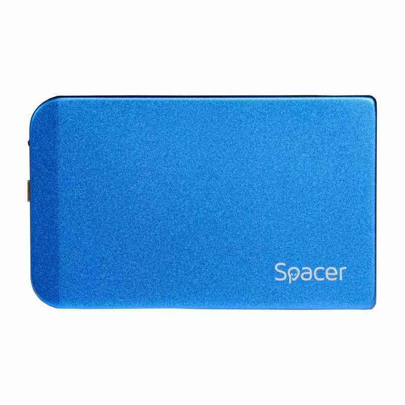 RACK extern SPACER- pt HDD/SSD- 2.5 inch- S-ATA- interfata PC USB 3.0- aluminiu- albastru- SPR-25611A (include TV 0.75 lei)