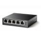 SWITCH PoE TP-LINK 5 porturi 10/100Mbps (4 PoE)- IEEE 802.3af- carcasa metalica TL-SF1005LP (include timbru verde 1.5 lei)