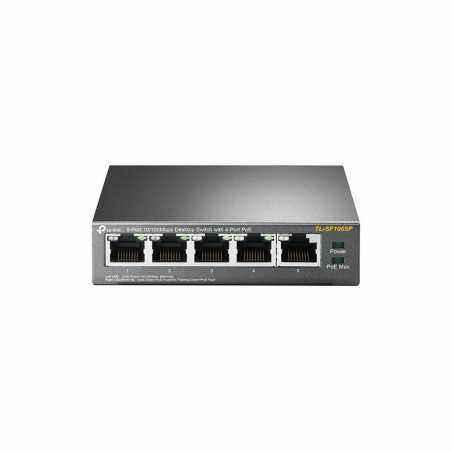 SWITCH PoE TP-LINK 5 porturi 10/100Mbps (4 PoE)- IEEE 802.3af- carcasa metalica TL-SF1005P (include timbru verde 1.5 lei)