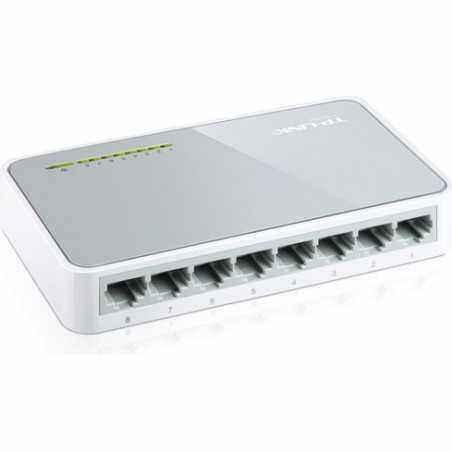 SWITCH TP-LINK 8 porturi 10/100Mbps- carcasa plastic TL-SF1008D (include timbru verde 1.5 lei)
