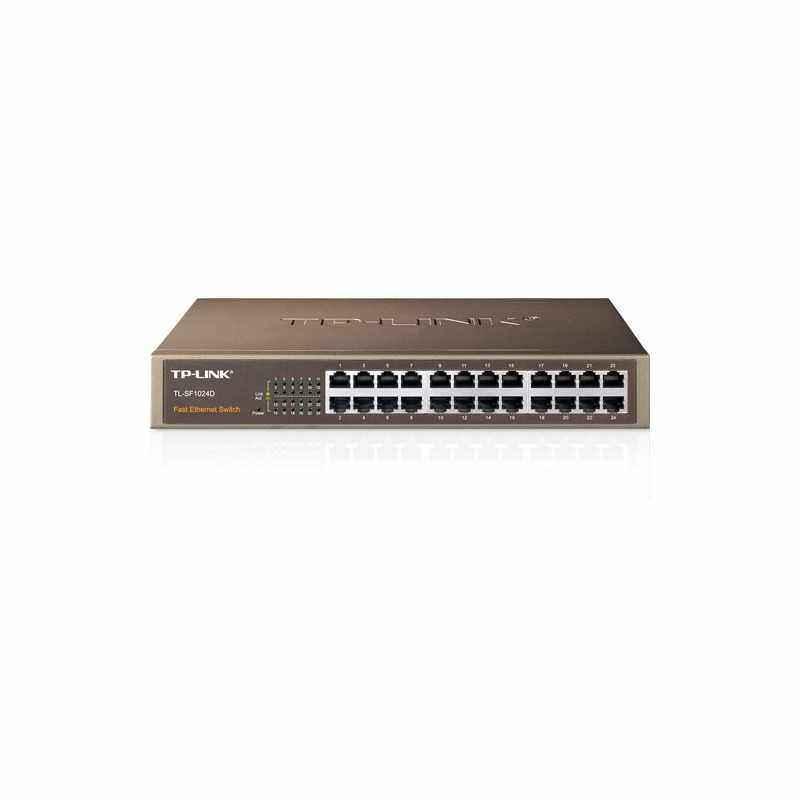 SWITCH TP-LINK 24 porturi 10/100Mbps. carcasa metalica- desktop/rackmount TL-SF1024D (include timbru verde 1.5 lei)