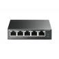 SWITCH PoE TP-LINK 5 porturi Gigabit (4 PoE+)- IEEE 802.3af- carcasa metalica TL-SG1005LP (include timbru verde 1.5 lei)