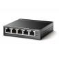 SWITCH PoE TP-LINK 5 porturi Gigabit (4 PoE+)- IEEE 802.3af- carcasa metalica TL-SG1005LP (include timbru verde 1.5 lei)