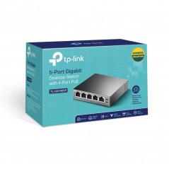 SWITCH PoE TP-LINK 5 porturi Gigabit (4 PoE)- IEEE 802.3af- carcasa metalica TL-SG1005P (include timbru verde 1.5 lei)