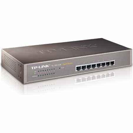 SWITCH TP-LINK 8 porturi Gigabit. carcasa metalica- rackabil TL-SG1008 (include timbru verde 1.5 lei)