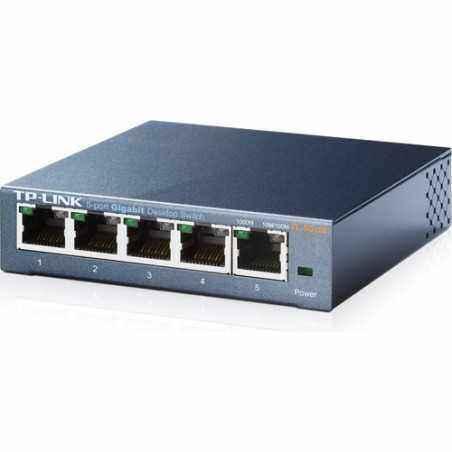 SWITCH TP-LINK 5 porturi Gigabit. carcasa metalica TL-SG105 (include timbru verde 1.5 lei)