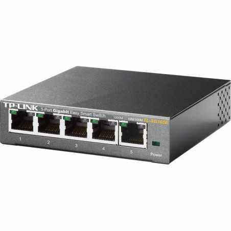 SWITCH TP-LINK 5 porturi Gigabit. carcasa metalica TL-SG105E (include timbru verde 1.5 lei)
