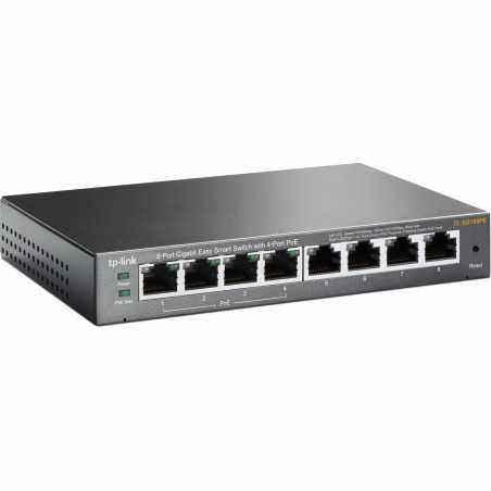 SWITCH PoE TP-LINK 8 porturi Gigabit (4 PoE)- IEEE 802.3af- carcasa metalica TL-SG108PE (include timbru verde 1.5 lei)