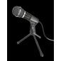 MICROFON TRUST- suport tip trepied- conector Jack 3.5 mm- negru- TR-21671 (include TV 0.02 lei)