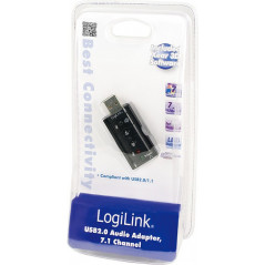 PLACA de SUNET Logilink- extern- 7.1- interfata USB 2.0- conectori 3.5 mm jack- UA0078