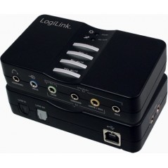 PLACA de SUNET Logilink- extern- 7.1- interfata USB 2.0- conectori 3.5 mm jack x 5- S/PDIF- UA0099