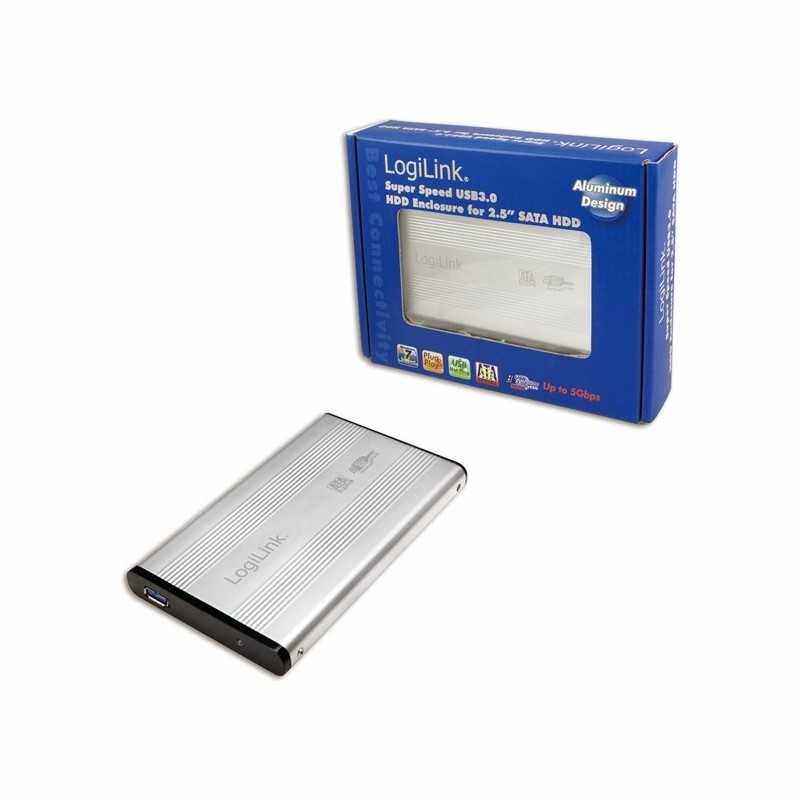 RACK extern LOGILINK- pt HDD/SSD- 2.5 inch- S-ATA- interfata PC USB 3.0- aluminiu- argintiu- UA0106A (include TV 0.75 lei)