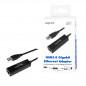 CABLU USB LOGILINK adaptor- USB 3.0 (T) la RJ45 (M)- 25cm- 10/100/1000 Mbit/s- negru- UA0184A (include TV 0.06 lei)